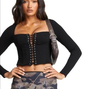 I.AM.GIA NWT PORTIA LONG SLEEVE TOP LARGE PRISTINE